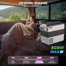 52L VEVOR pārnēsājams auto ledusskapis/saldētavas kompresors, divas zonas