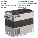 52L VEVOR pārnēsājams auto ledusskapis/saldētavas kompresors, divas zonas