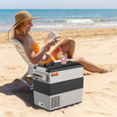 52L VEVOR pārnēsājams auto ledusskapis/saldētavas kompresors, divas zonas