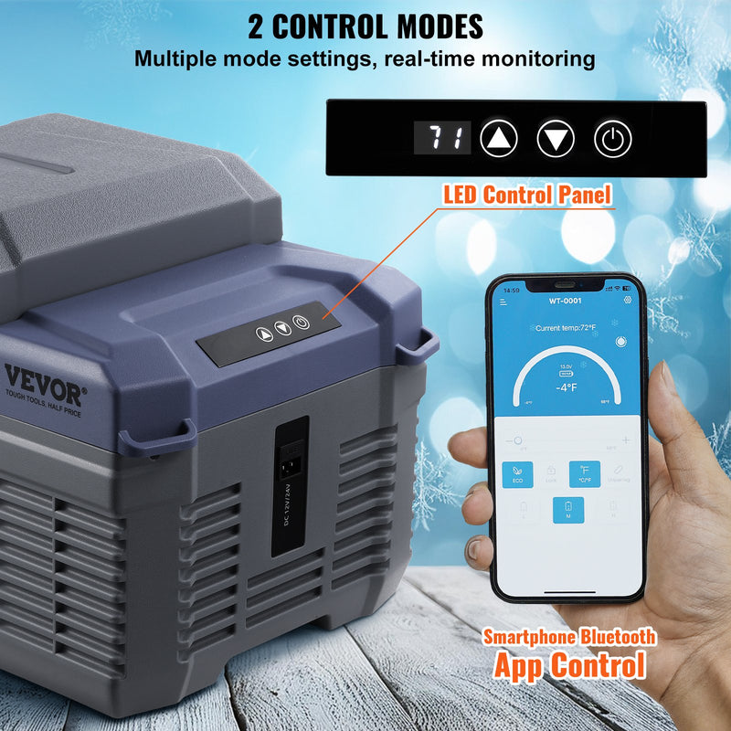 12L VEVOR pārnēsājams auto ledusskapis/saldētavas kompresors, viena zona