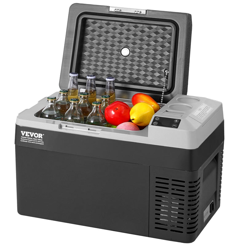 25L VEVOR pārnēsājams auto ledusskapis ar saldētavas kompresoru, vienas zonas