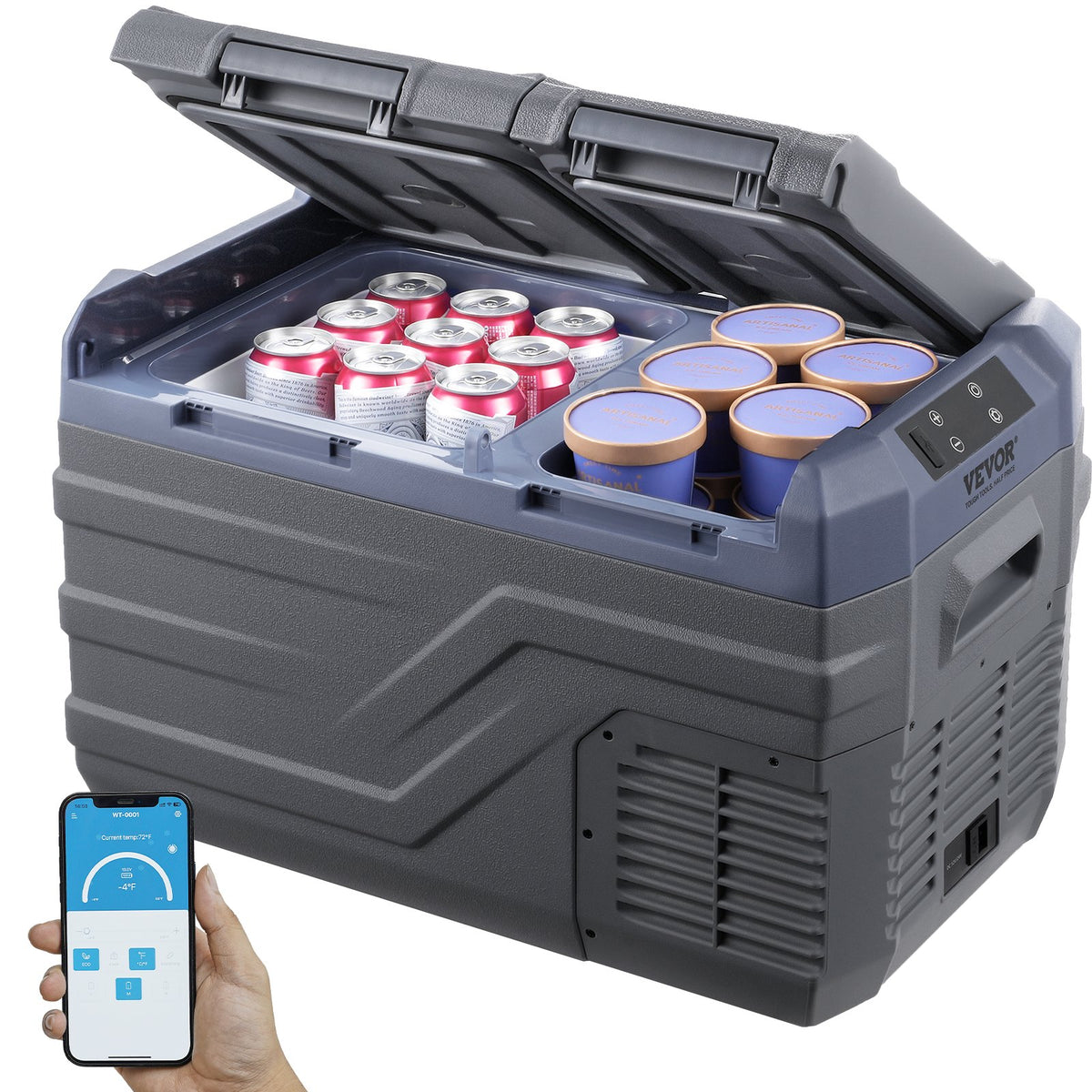 25L VEVOR Portable Car Cooler/Freezer Compressor, Dual Zone