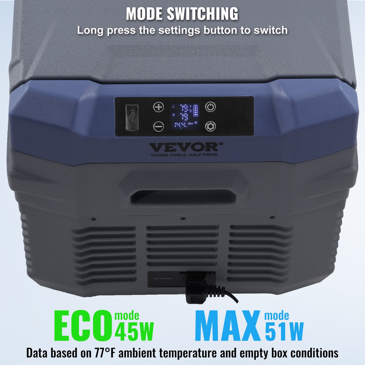 25L VEVOR Portable Car Cooler/Freezer Compressor, Dual Zone