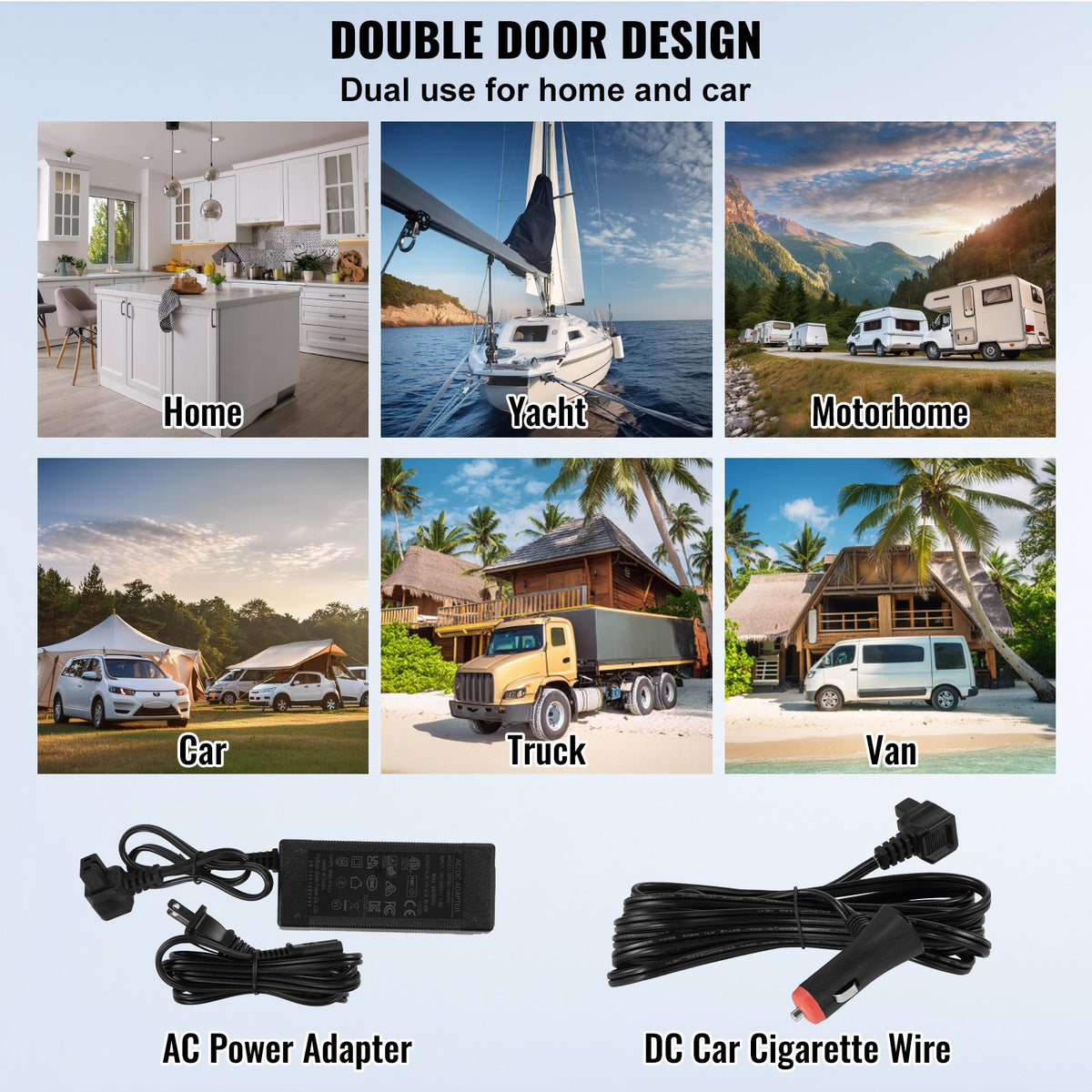 25L VEVOR Portable Car Cooler/Freezer Compressor, Dual Zone