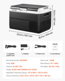 VEVOR 12 V auto ledusskapis 40 l ar regulējamu temperatūru - 20 ℃ līdz 20 ℃, pārnēsājams kompresora dzesētājs ar 12/24 V DC un 100–240 V AC, kempingam, ceļojumiem un RV - ZEMLETES.LV