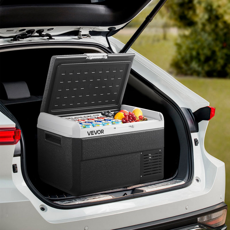 VEVOR 12 V auto ledusskapis 40 l ar regulējamu temperatūru - 20 ℃ līdz 20 ℃, pārnēsājams kompresora dzesētājs ar 12/24 V DC un 100–240 V AC, kempingam, ceļojumiem un RV - ZEMLETES.LV