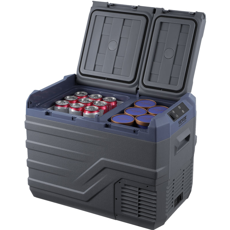 32L VEVOR pārnēsājams auto ledusskapis/saldētavas kompresors, divas zonas