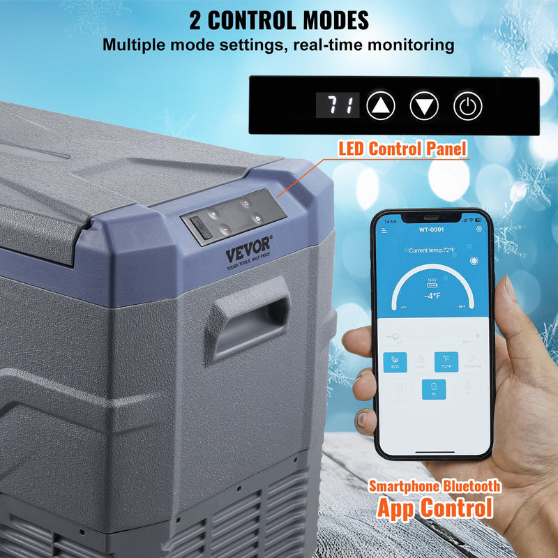 45L VEVOR pārnēsājams auto ledusskapis/saldētavas kompresors, viena zona