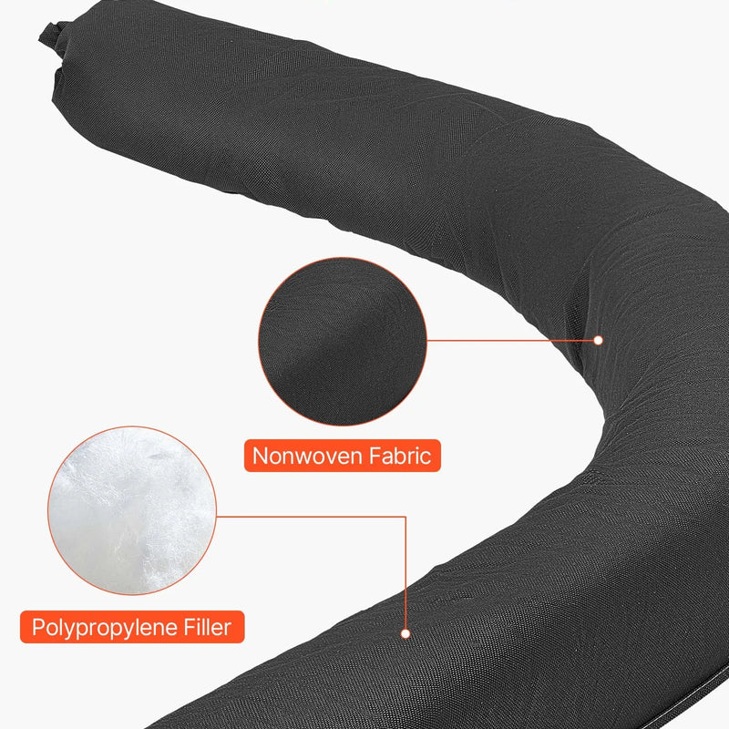 Nogulšņu filtrācijas zeķes, 4 gab., 12,7 × 304 cm, aizsardzībai pret eroziju un drenāžas sistēmu nosprostojumu