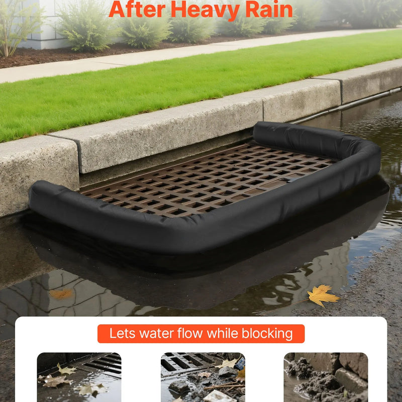 Nogulšņu filtrācijas zeķe 12,7 × 304 cm, aizsardzībai pret eroziju un drenāžas sistēmu nosprostojumu