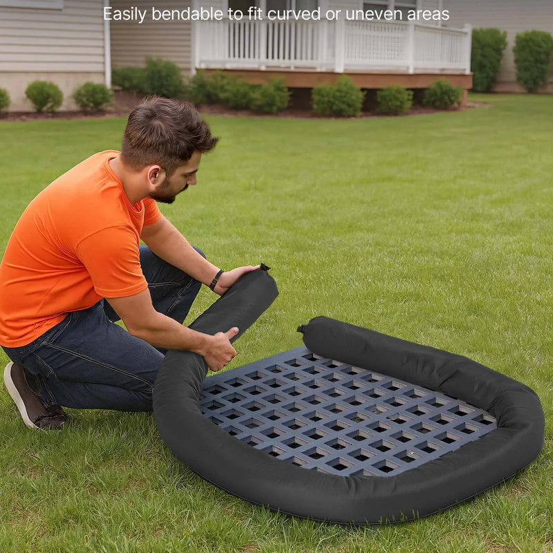 Nogulšņu filtrācijas zeķe 12,7 × 304 cm, aizsardzībai pret eroziju un drenāžas sistēmu nosprostojumu