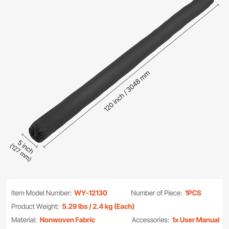 Nogulšņu filtrācijas zeķe 12,7 × 304 cm, aizsardzībai pret eroziju un drenāžas sistēmu nosprostojumu