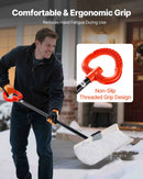 Sniega stūmējlāpsta 61 cm HDPE ar segmentētu kātu un ergonoomisku rokturi