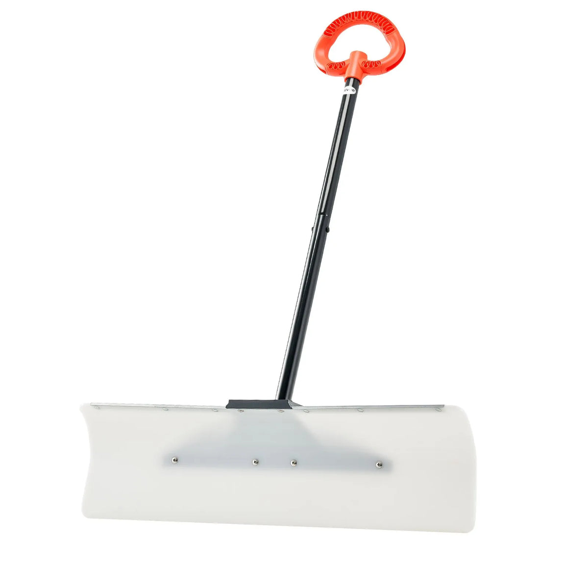 Snow pusher shovel 76.2 cm with ergonomic handle, HDPE blade and metal edge, segmented handle, portable for driveways
