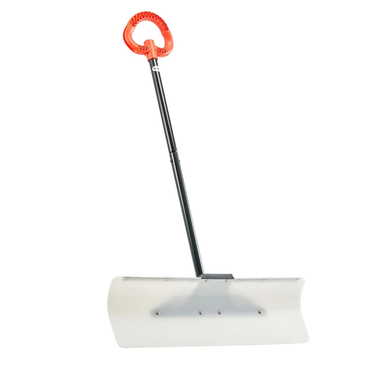 Snow pusher shovel 76.2 cm with ergonomic handle, HDPE blade and metal edge, segmented handle, portable for driveways