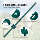 0,9 m T-veida metāla žoga stabi, zaļi, 10 gab. komplekts, pastiprinātas izturības