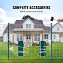 0,9 m T-veida metāla žoga stabi, zaļi, 10 gab. komplekts, pastiprinātas izturības