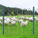 0,9 m T-veida metāla žoga stabi, zaļi, 10 gab. komplekts, pastiprinātas izturības