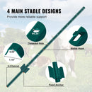 1,2 m T-veida metāla žoga stabi, zaļi, 10 gab. komplekts, pastiprinātas izturības