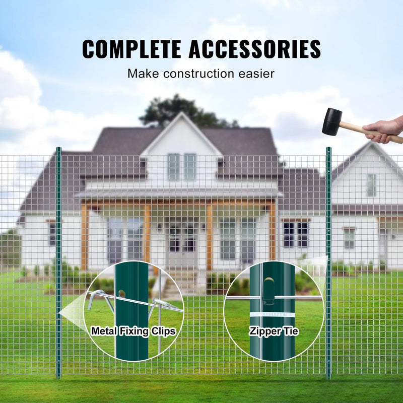 152 см метала žoga stabi T veida, zaļi, 10 gab., pastiprināti