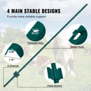 Metāla žoga stabi 183 cm, 6 gab., T-veida, pastiprināti, zaļi