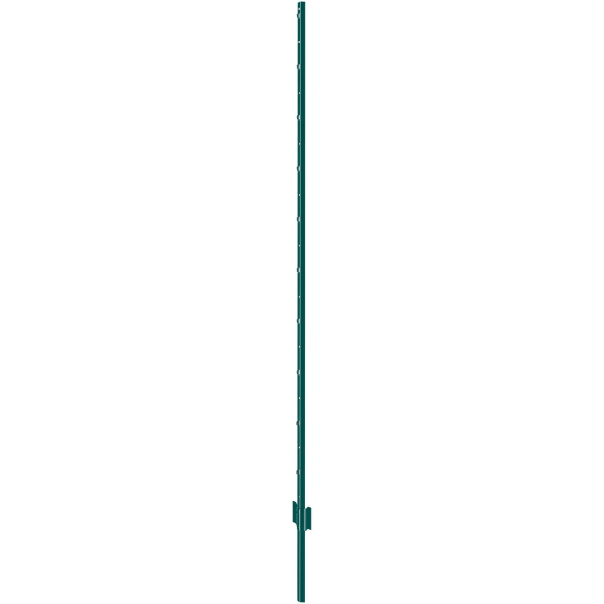 182,9 cm metāla žoga stabi, zaļi, 10 gab., pastiprināti