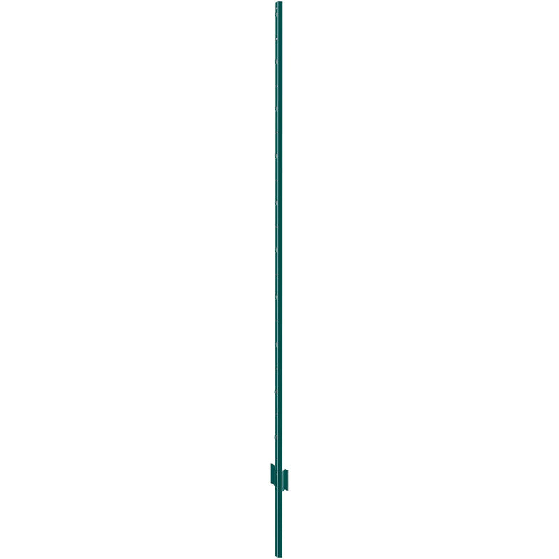 182,9 cm metāla žoga stabi, zaļi, 10 gab., pastiprināti