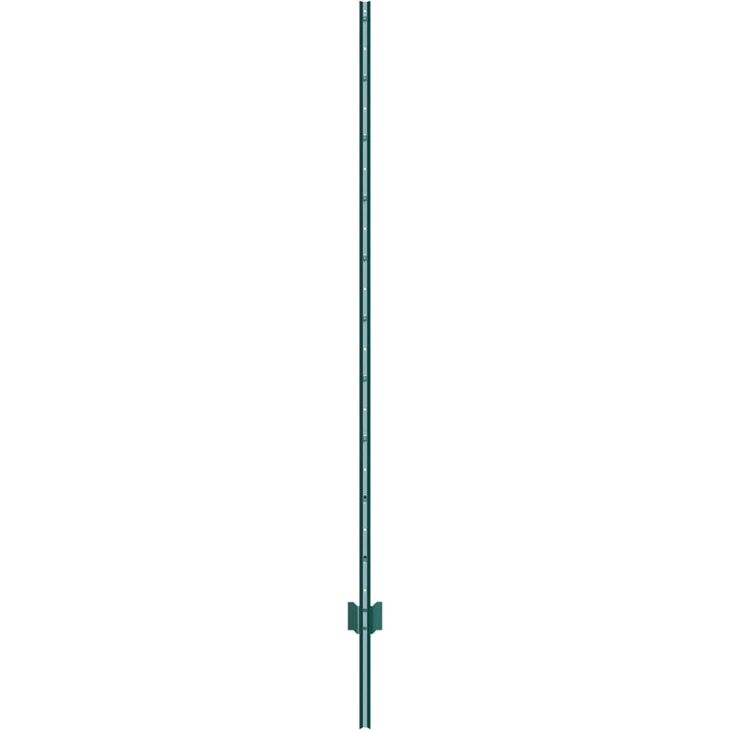 182,9 cm metāla žoga stabi, zaļi, 10 gab., pastiprināti