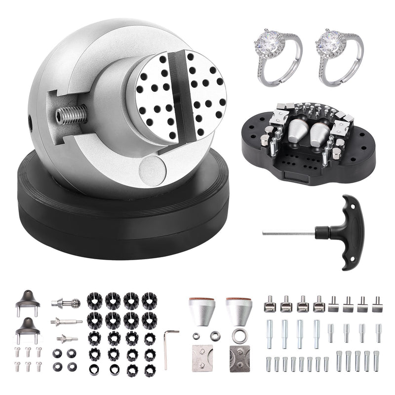 VEVOR 360° rotējošas gravēšanas skrūvspīle ar 69 piederumiem, ideāli piemērota dārgakmeņu inkrustācijai un sīka mēroga gravēšanai. Standarta gravēšanas bloks juvelierizstrādājumiem un precīzai metāla apstrādei.