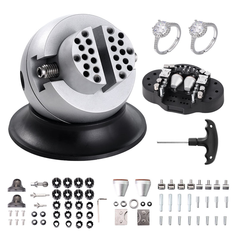 VEVOR 78 mm gravēšanas bumbuļskava, 360° rotējošs gravēšanas bloks ar 70 piederumiem, Juvelierizstrādājumu un dārgakmeņu inkrustācijas instruments