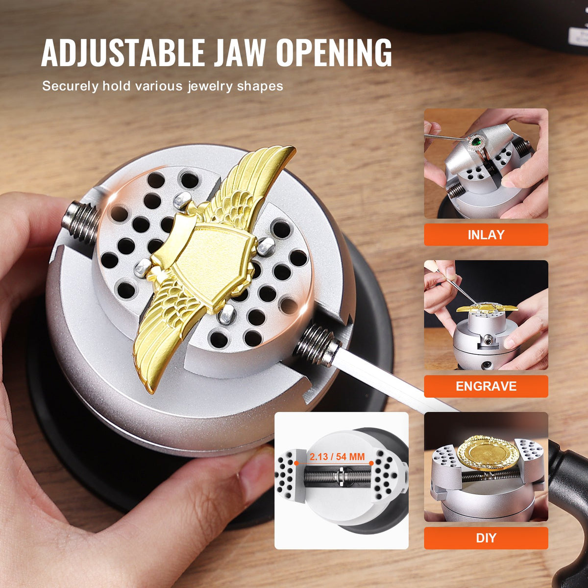 VEVOR Engraving Rotary Tool 78 mm, 360° Rotating, with 70 Accessories, for Jewellery and Inlay Work