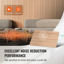 VEVOR koka līstu akustiskie paneļi, 8 gab., 2440 × 152 mm, WPC akcenta sienas paneļi modernam interjeram, mākslīgā koka sienas paneļi stilīgam dekoram un trokšņu samazināšanai, oša koka krāsā