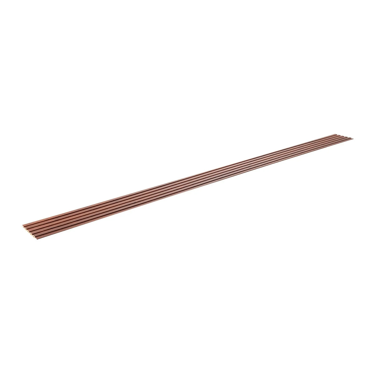 VEVOR Wood Slat Acoustic Panels, 8 Pieces, 2440 × 152 mm, WPC Accent Wall Panels for Modern Interior, Artificial Wood Wall Panels for Stylish Décor and Noise Reduction, Black Walnut Colour
