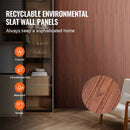 VEVOR koka līstu akustiskie paneļi, 8 gab., 2440 × 152 mm, WPC akcenta sienas paneļi modernam interjeram, mākslīgā koka sienas paneļi stilīgam dekoram un trokšņu samazināšanai, melnā valrieksta krāsā