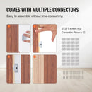 VEVOR koka līstu akustiskie paneļi, 8 gab., 2440 × 152 mm, WPC akcenta sienas paneļi modernam interjeram, mākslīgā koka sienas paneļi stilīgam dekoram un trokšņu samazināšanai, melnā valrieksta krāsā