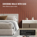 VEVOR koka līstu akustiskie paneļi, 8 gab., 2440 × 152 mm, WPC akcenta sienas paneļi modernam interjeram, mākslīgā koka sienas paneļi stilīgam dekoram un trokšņu samazināšanai, melnā valrieksta krāsā