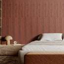 VEVOR koka līstu akustiskie paneļi, 8 gab., 2440 × 152 mm, WPC akcenta sienas paneļi modernam interjeram, mākslīgā koka sienas paneļi stilīgam dekoram un trokšņu samazināšanai, melnā valrieksta krāsā