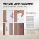 VEVOR koka līstu akustiskie paneļi, 8 gab., 2440 × 152 mm, WPC akcenta sienas paneļi modernam interjeram, mākslīgā koka sienas paneļi stilīgam dekoram un trokšņu samazināšanai, pelēkā ozola krāsā