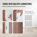 VEVOR koka līstu akustiskie paneļi, 8 gab., 2440 × 152 mm, WPC akcenta sienas paneļi modernam interjeram, mākslīgā koka sienas paneļi stilīgam dekoram un trokšņu samazināšanai, tumšā tīkkoka krāsā