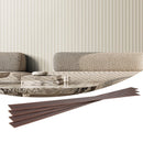 VEVOR koka līstu akustiskie paneļi, 8 gab., 2440 × 152 mm, WPC akcenta sienas paneļi modernam interjeram, mākslīgā koka sienas paneļi stilīgam dekoram un trokšņu samazināšanai, matēti baltā krāsā