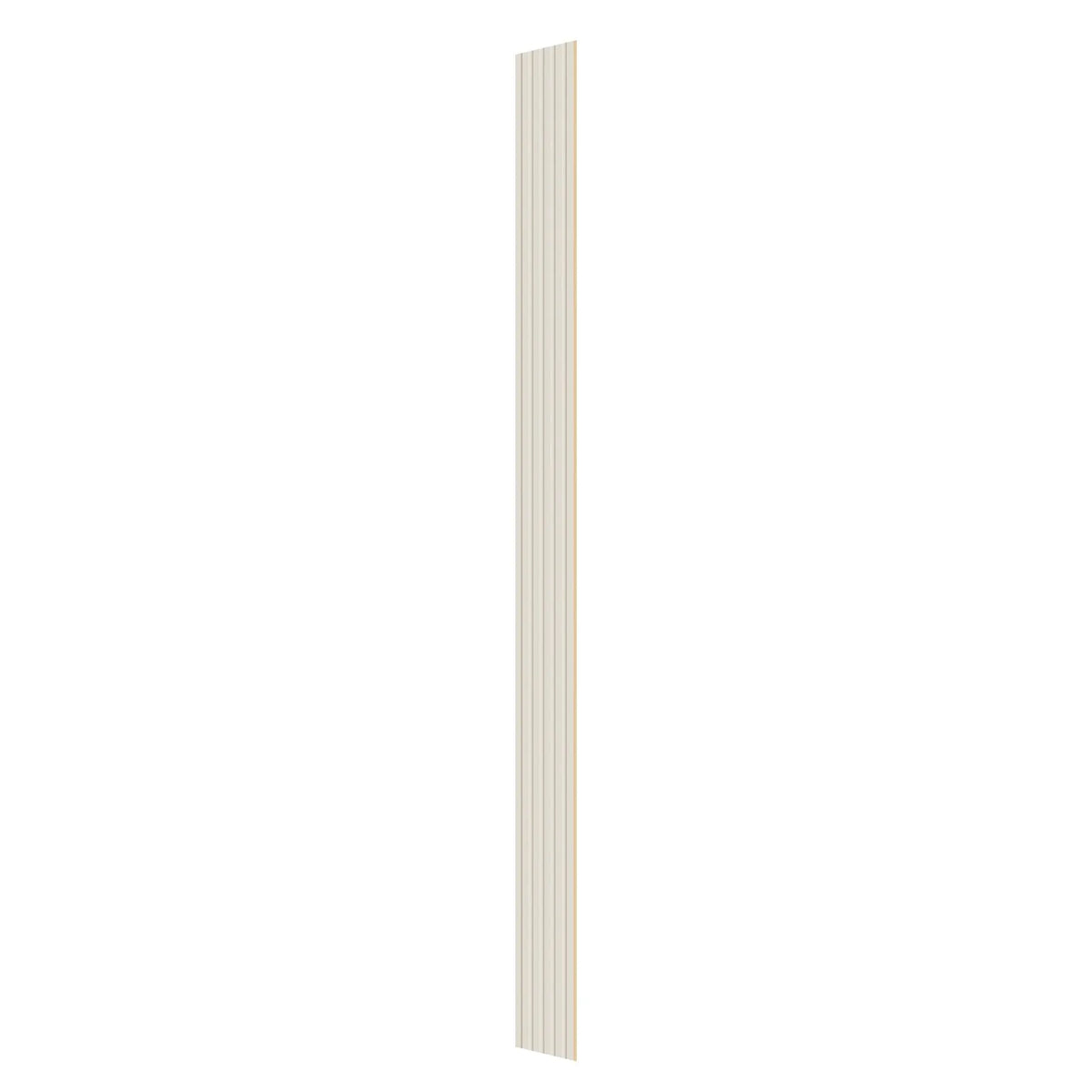 VEVOR Wood Slat Acoustic Panels, 8 Pieces, 2440 × 152 mm, WPC Accent Wall Panels for Modern Interiors, Artificial Wood Wall Panels for Stylish Décor and Noise Reduction, Matte White
