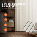 VEVOR koka līstu akustiskie paneļi, 8 gab., 2440 × 152 mm, WPC akcenta sienas paneļi modernam interjeram, mākslīgā koka sienas paneļi stilīgam dekoram un trokšņu samazināšanai, matēti baltā krāsā