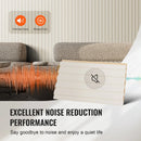 VEVOR koka līstu akustiskie paneļi, 8 gab., 2440 × 152 mm, WPC akcenta sienas paneļi modernam interjeram, mākslīgā koka sienas paneļi stilīgam dekoram un trokšņu samazināšanai, matēti baltā krāsā