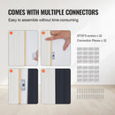 VEVOR koka līstu akustiskie paneļi, 8 gab., 2440 × 152 mm, WPC akcenta sienas paneļi modernam interjeram, mākslīgā koka sienas paneļi stilīgam dekoram un trokšņu samazināšanai, matēti baltā krāsā