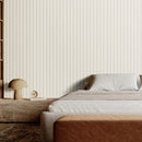 VEVOR koka līstu akustiskie paneļi, 8 gab., 2440 × 152 mm, WPC akcenta sienas paneļi modernam interjeram, mākslīgā koka sienas paneļi stilīgam dekoram un trokšņu samazināšanai, matēti baltā krāsā