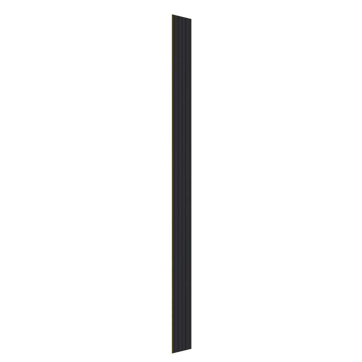 VEVOR koka līstu akustiskie paneļi, 8 gab., 2440 × 152 mm, WPC akcenta sienas paneļi modernam interjeram, mākslīgā koka sienas paneļi stilīgam dekoram un trokšņu samazināšanai, matēti melnā krāsā