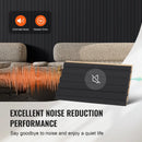 VEVOR koka līstu akustiskie paneļi, 8 gab., 2440 × 152 mm, WPC akcenta sienas paneļi modernam interjeram, mākslīgā koka sienas paneļi stilīgam dekoram un trokšņu samazināšanai, matēti melnā krāsā