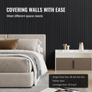 VEVOR koka līstu akustiskie paneļi, 8 gab., 2440 × 152 mm, WPC akcenta sienas paneļi modernam interjeram, mākslīgā koka sienas paneļi stilīgam dekoram un trokšņu samazināšanai, matēti melnā krāsā