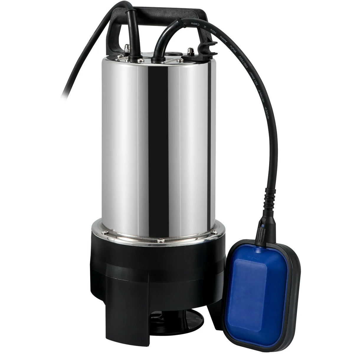 VEVOR Submersible Water Pump 1100 W, Flow up to 20,000 l/h, with 10 m Cable and Automatic Float Switch, Stainless Steel Housing, Suitable for Clean and Dirty Water, Flooded Areas, Garden Ponds, Pools and Hot Tubs Drainage