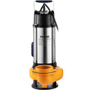 VEVOR iegremdējamais ūdens sūknis 2200 W, plūsma līdz 60 000 l/h, ar 8 m kabeli un automātisku pludiņslēdzi, nerūsējošā tērauda korpuss, piemērots tīram un netīram ūdenim, applūdušu vietu, dārza dīķu, baseinu un karsto vannu nosusināšanai